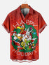 Men's Christmas Cartoon Funny Graphic Short Sleeve Hawaiian Shirt